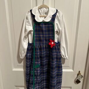 Florence Eiseman girls size 6 jumper with scalloped shirt